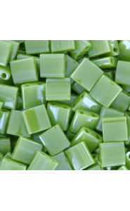 Miyuki tila 5x5mm beads - Opaque chartreuse luster TL-439